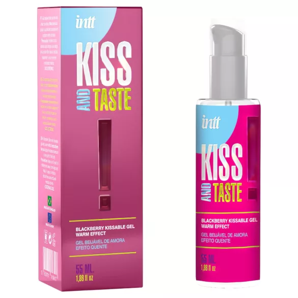 Intt Kiss and Taste - gel lubrificante com efeito quente - amora - 55ml