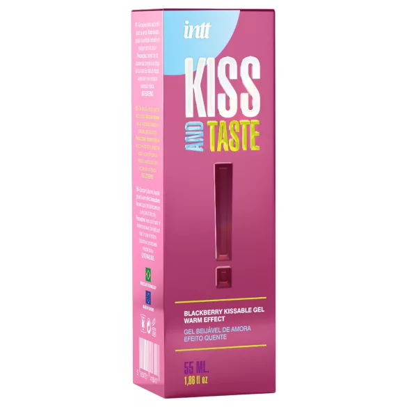 Intt Kiss and Taste - gel lubrificante com efeito quente - amora - 55ml
