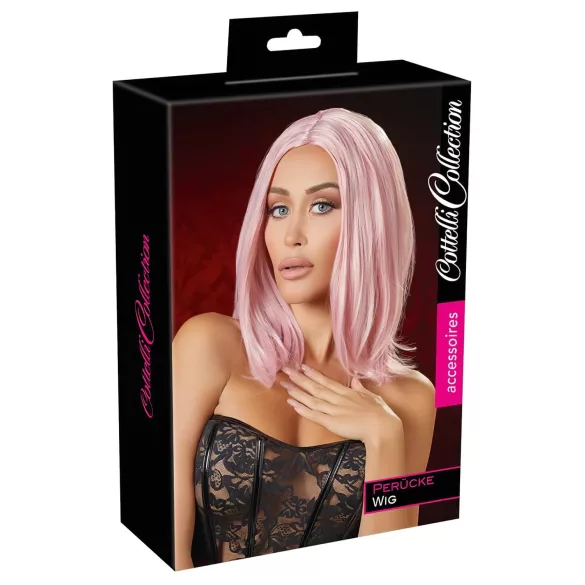 Cottelli - Peruca bob média rosa