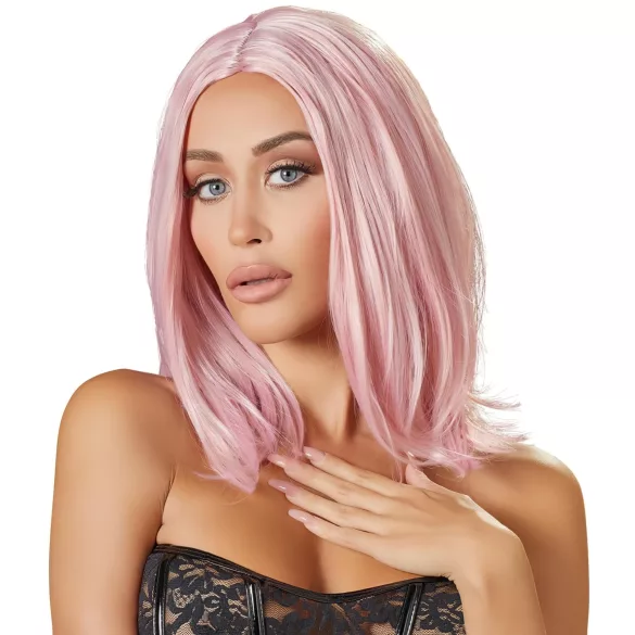 Cottelli - Peruca bob média rosa