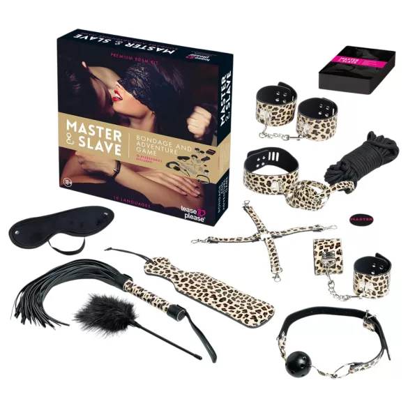 tease & please - Master & Slave - conjunto premium de aventura BDSM para casais (13 peças)