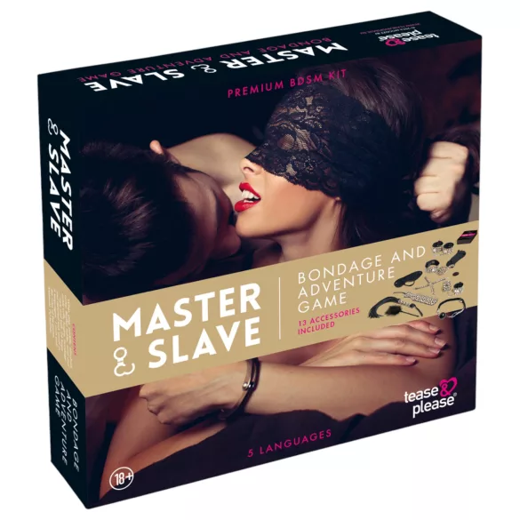 tease & please - Master & Slave - conjunto premium de aventura BDSM para casais (13 peças)