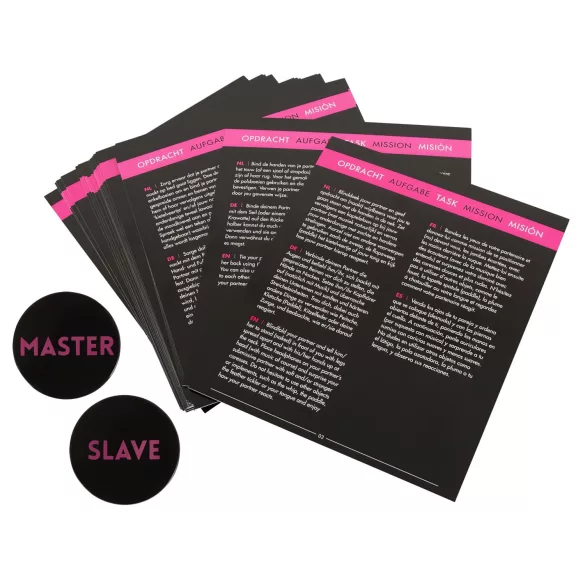 Master & Slave - Kit de bondage - couro sintético marrom e preto