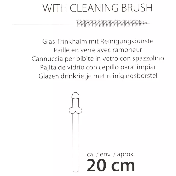 Straw Willy - canudo divertido pênis - plástico transparente (4 unidades)