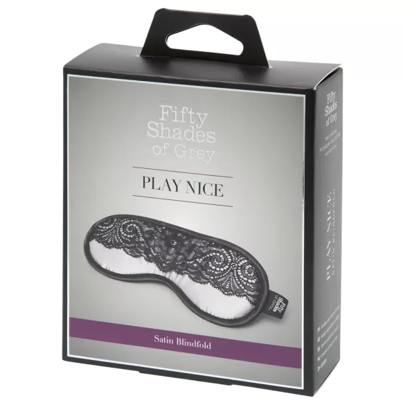 Fifty Shades of Grey - venda para olhos de cetim - prata