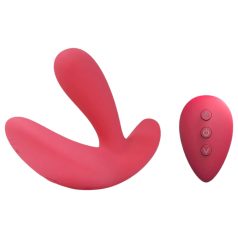   Cotoxo Saddle - vibrador de próstata com controle remoto - silicone vermelho