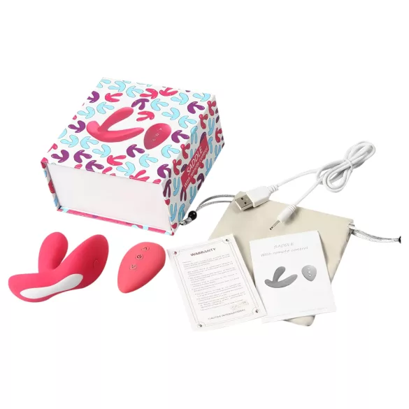 Cotoxo Saddle - vibrador de próstata com controle remoto - silicone vermelho