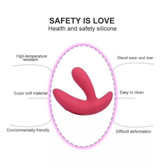 Cotoxo Saddle - vibrador de próstata com controle remoto - silicone vermelho