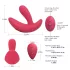 Cotoxo Saddle - vibrador de próstata com controle remoto - silicone vermelho