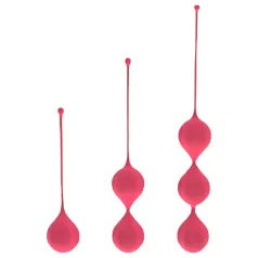   Cotoxo Belle - bolas de pompoarismo 3 peças - silicone vermelho