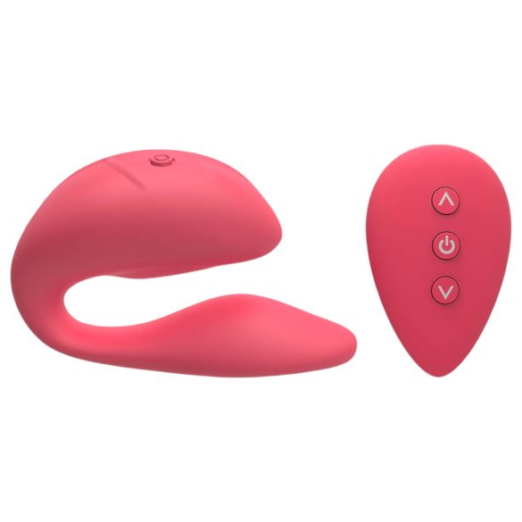 Cotoxo Cupid 2 - vibrador para casal com controle remoto - silicone vermelho
