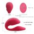 Cotoxo Cupid 2 - vibrador para casal com controle remoto - silicone vermelho