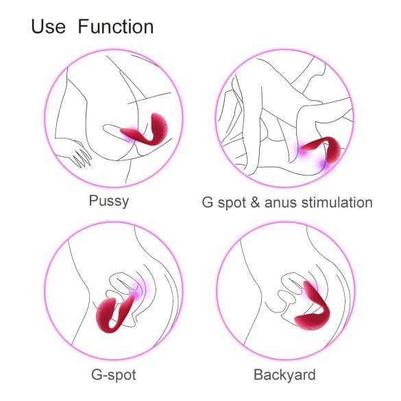 Cotoxo Cupid 2 - vibrador para casal com controle remoto - silicone vermelho