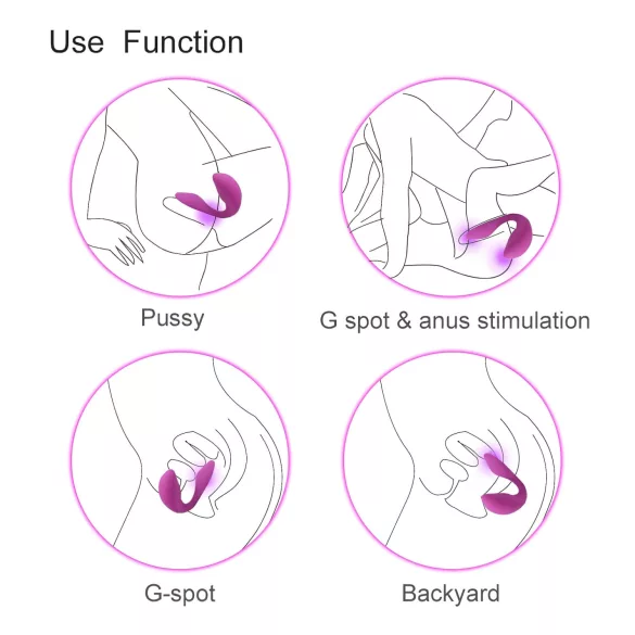 Cotoxo Cupid 2 - vibrador para casais com controle remoto - roxo