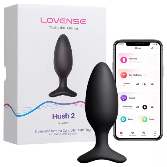 Lovense Hush 2 S - Vibrador anal controlado por app (38 mm, preto)