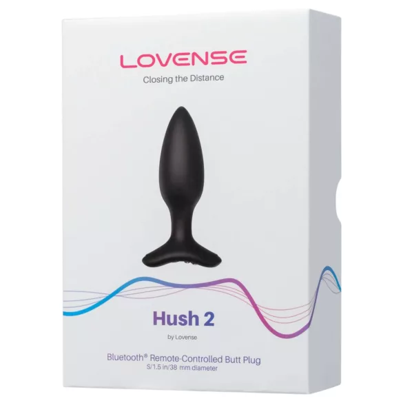 Lovense Hush 2 S - Vibrador anal controlado por app (38 mm, preto)