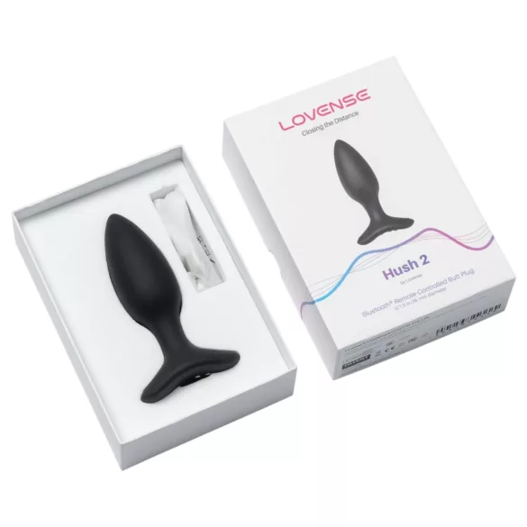 Lovense Hush 2 S - Vibrador anal controlado por app (38 mm, preto)