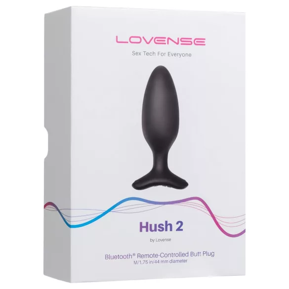 Lovense Hush 2 M - Vibrador anal controlado por app (45 mm, preto)