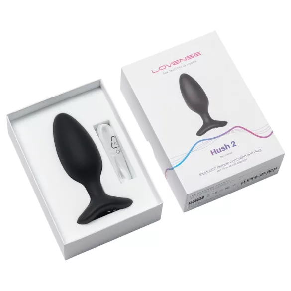 Lovense Hush 2 M - Vibrador anal controlado por app (45 mm, preto)
