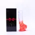 Sunfo - dildo com ventosa e testículos - 21cm - transparente/vermelho