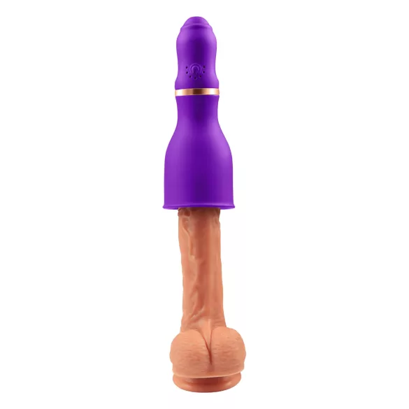 Sunfo - vibrador peniano recarregável - silicone roxo