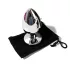 Sunfo - plug anal metálico com pedra em forma de coração - prata/rosa
