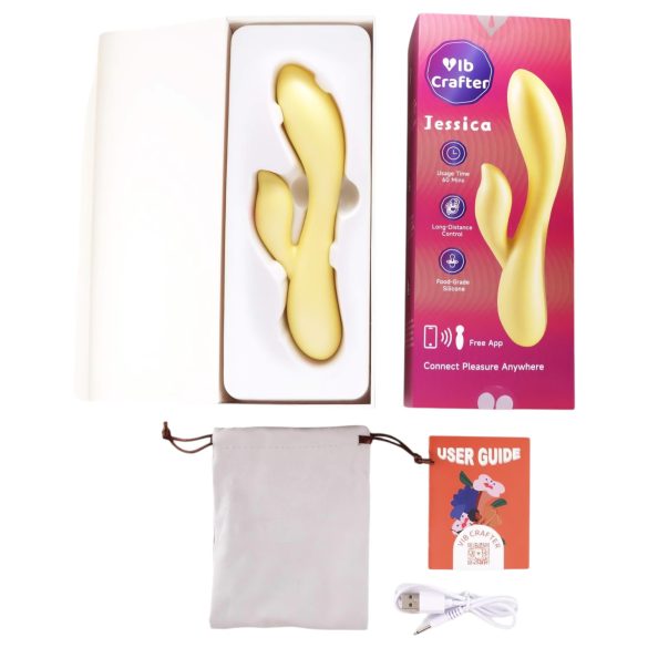LP Jessica - vibrador inteligente com braço clitorial (amarelo)