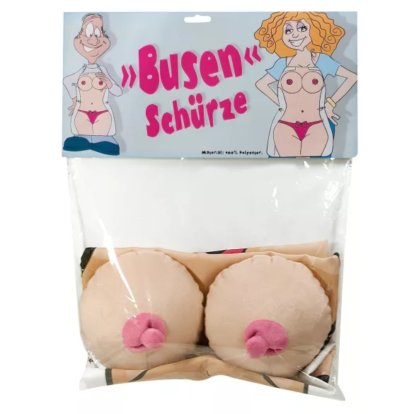 Avental de cozinha erótico (com seios de pelúcia)
