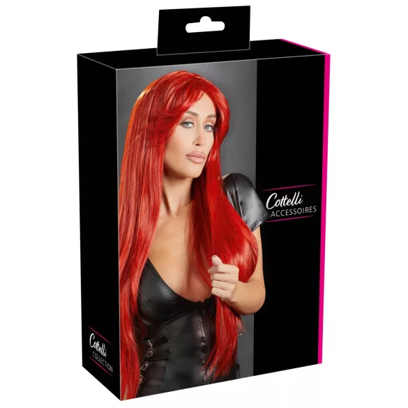 Cottelli - peruca longa - vermelho