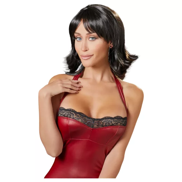 Cottelli - peruca feminina preta lisa, acessório para fantasia