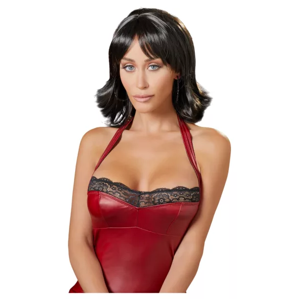 Cottelli - peruca feminina preta lisa, acessório para fantasia