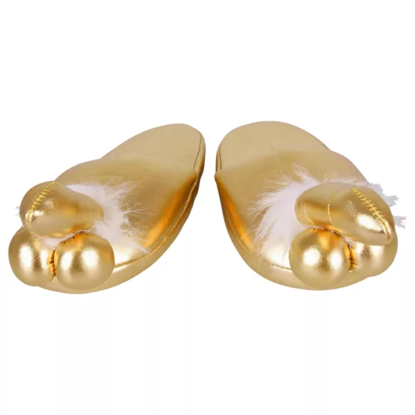 Pantufas com pénis (douradas)