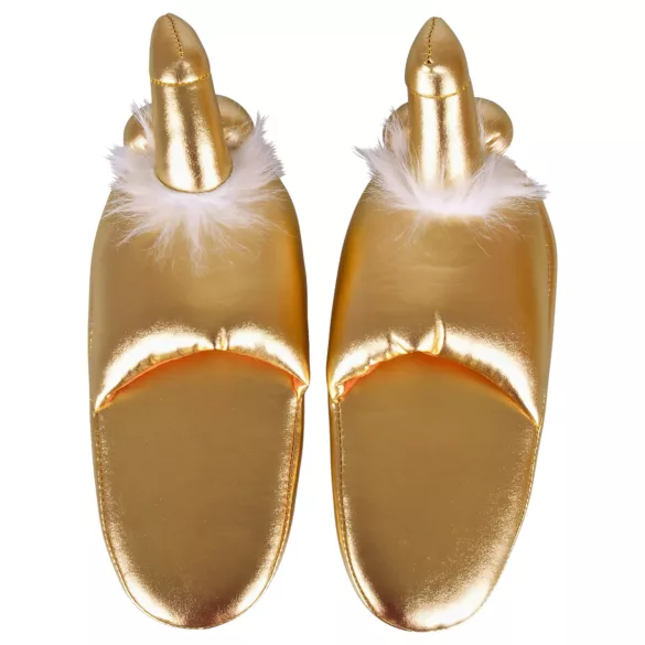 Pantufas com pénis (douradas)
