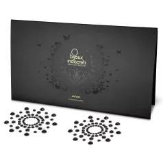 Diamantes brilhantes - adesivo mamilo strass - preto