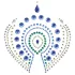 Conjunto de Joias Íntimas Brilhantes - 3 Peças (Azul)