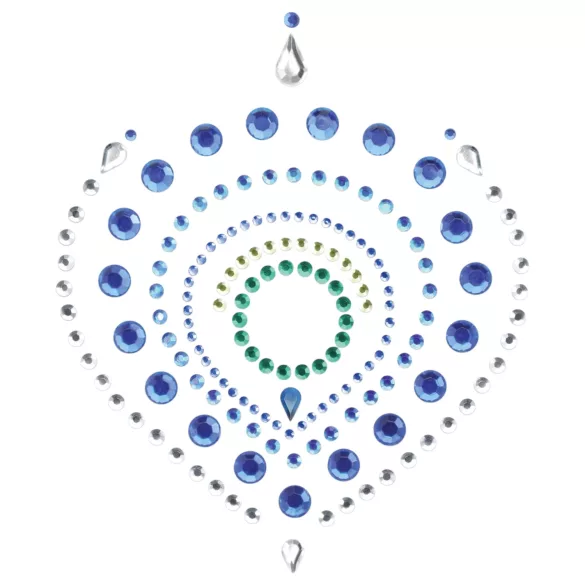 Conjunto de Joias Íntimas Brilhantes - 3 Peças (Azul)