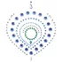 Conjunto de Joias Íntimas Brilhantes - 3 Peças (Azul)