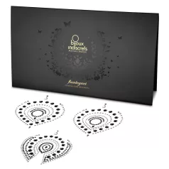   Diamantes brilhantes - kit jóias íntimas - 3 peças - preto
