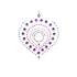 Conjunto de joias íntimas com diamantes brilhantes - 3 peças (rosa‑lilás)