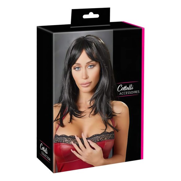 Cottelli - peruca longa - preto