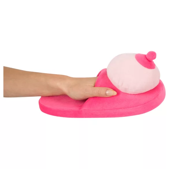 Chinelo divertido peito feminino - rosa