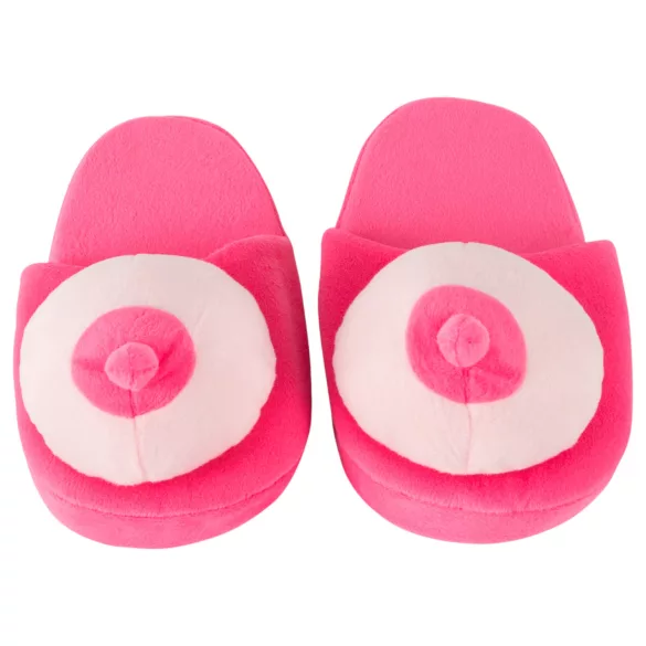 Chinelo divertido peito feminino - rosa