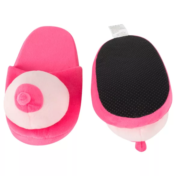 Chinelo divertido peito feminino - rosa