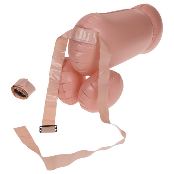 Cock Fighting - pênis inflável com cinta - natual