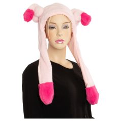 Gorro com orelhas móveis - rosa