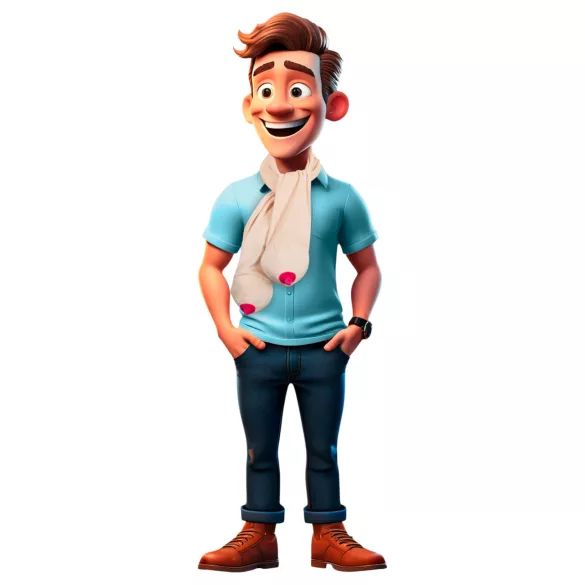 Lenço com padrão de personagens da Cici