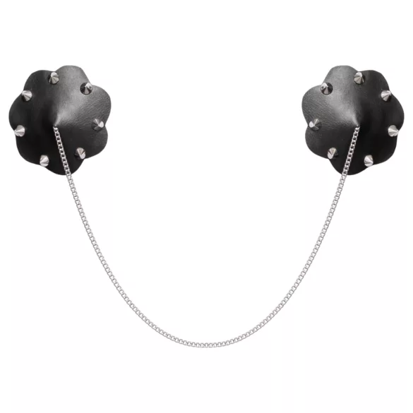Bad Kitty - autocolantes de mamilos com tachas e corrente (preto)
