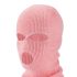 Balaclava - máscara erótica tricô com 3 aberturas - rosa