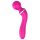 Lonely 2in1 - vibrador ponto G e massageador - 3 acessórios - silicone rosa