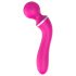 Lonely 2in1 - vibrador ponto G e massageador - 3 acessórios - silicone rosa
